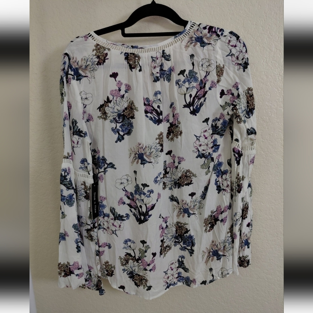 Doe & Rae X Revolve LS Floral Blouse Sz M NWT - Picture 7 of 15